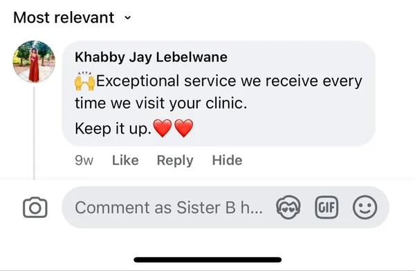 Testimonial from Khabby Jay Lebelwane